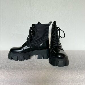 Marc Fisher lace up combat boots - nwt black 8.5